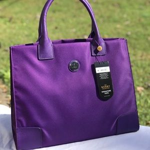 JOY TuffTech Signature Tote Purple Joy Mangano